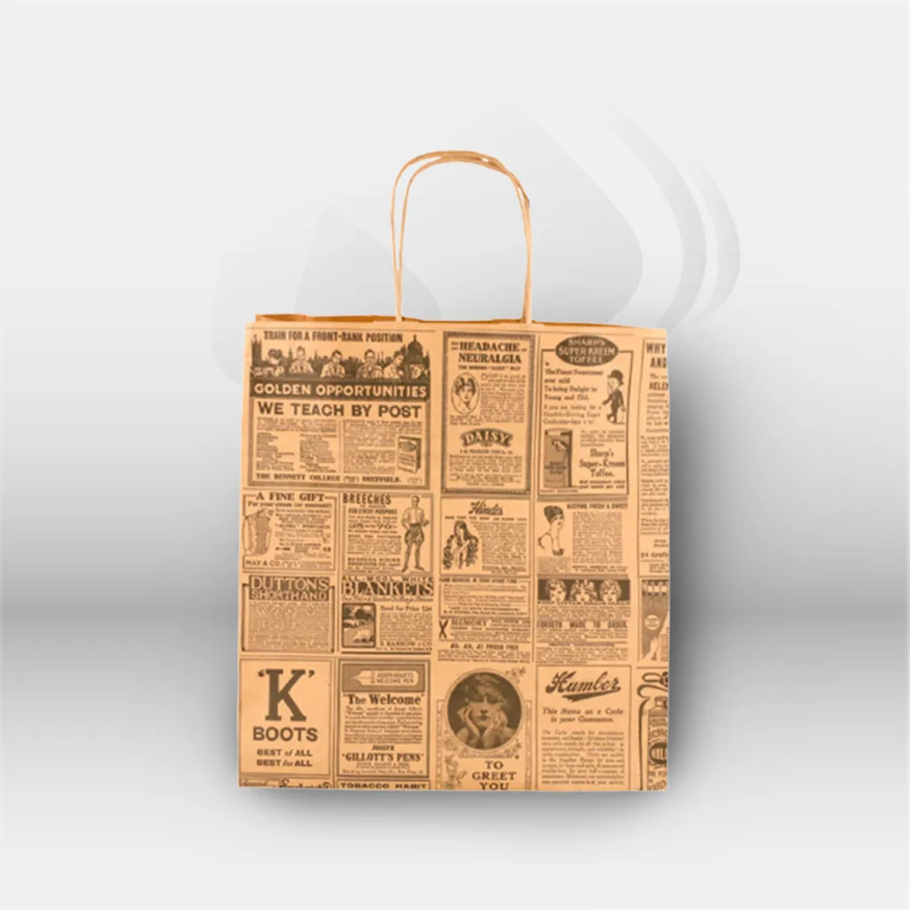 Sac papier kraft traiteur Garcia de Pou avec poignées ficelle pour restauration professionnelle, idéal pour plats à emporter, commandes clients et commerce alimentaire, offrant une solution résistante, pratique et écologique – disponible à Mont-de-Marsan,