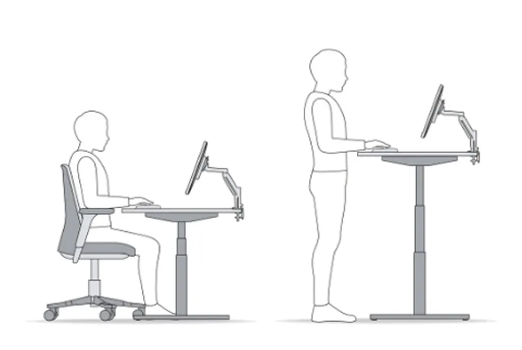 Alterner la position assise et la position debout au bureau 