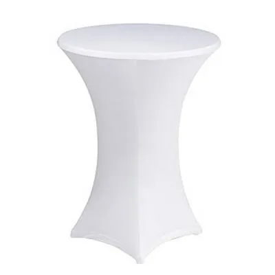 HOUSSE EN LYCRA BLANCHE POUR MANGE-DEBOUT MODERNE POUR RÉCEPTION