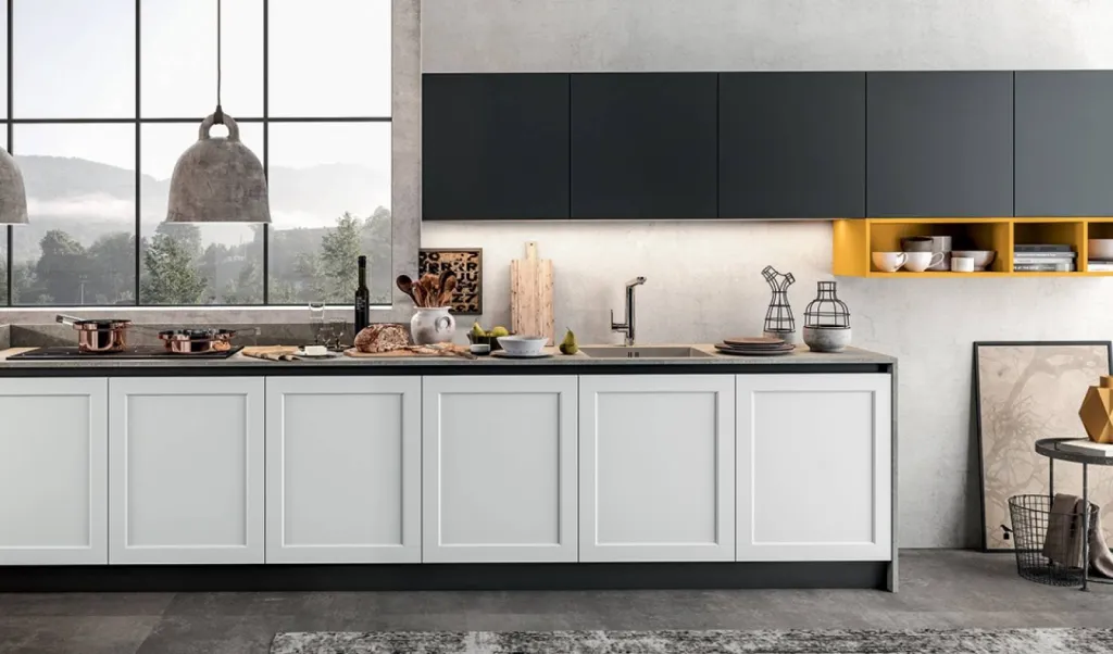 Cuisine aménagée porte à cadre à Bandol