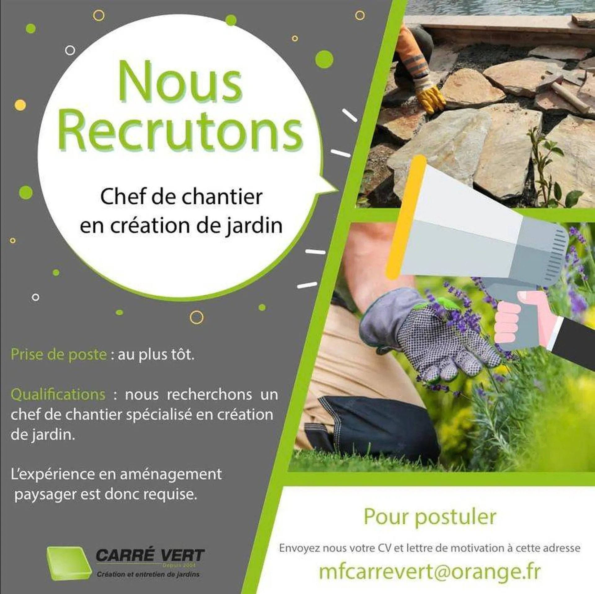 CARRE VERT recrute...