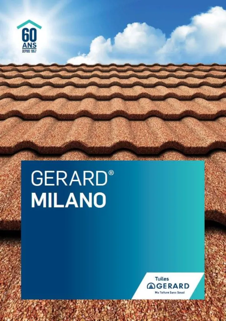 1ère page Brochure Tuiles métalliques GERARD MILANO