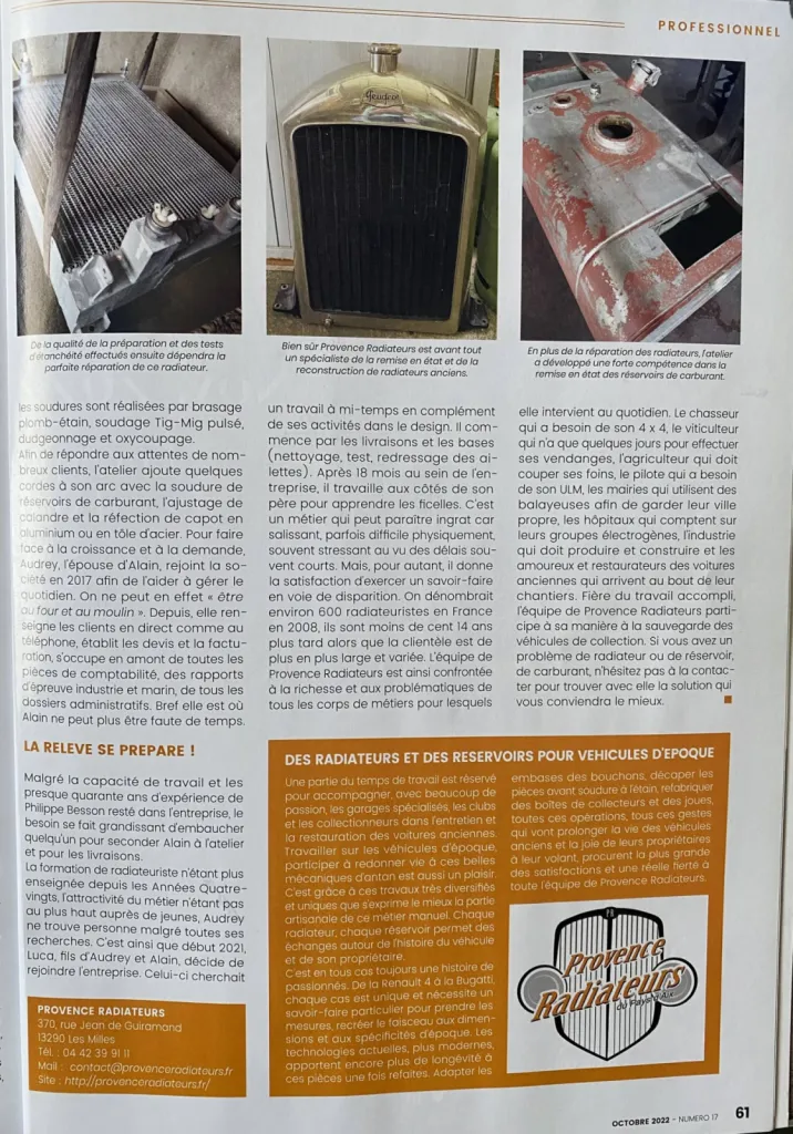 Savoir-faire et expertise de Provence Radiateurs.