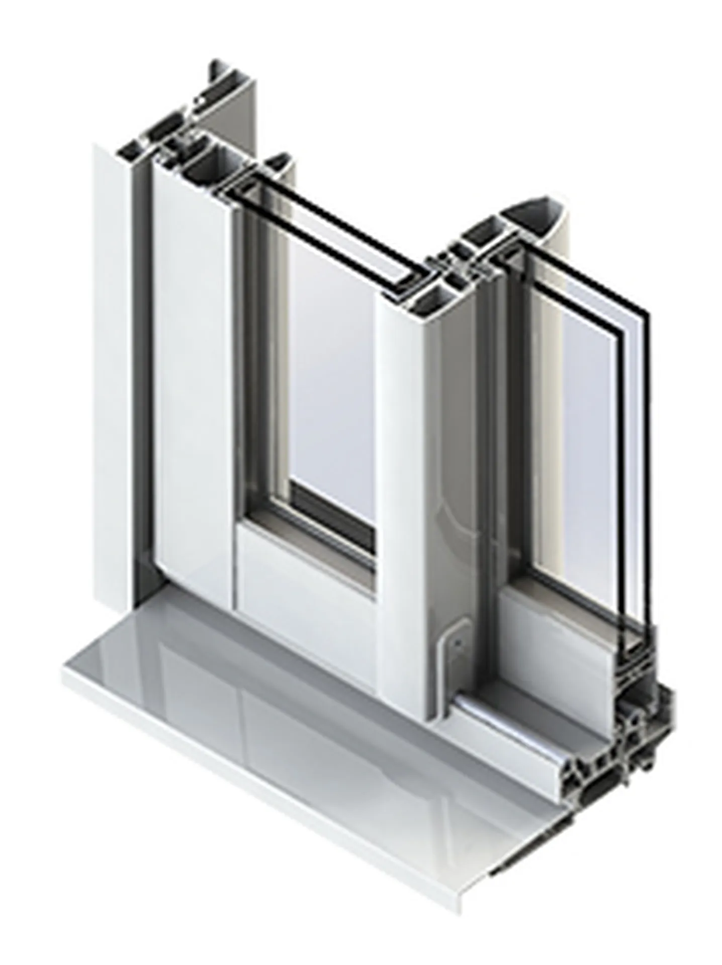 Profilé baie vitrée coulissante en aluminium SCHÜCO de forme galbée sur Aix-en-Provence dans le secteur d'Aix en Provence