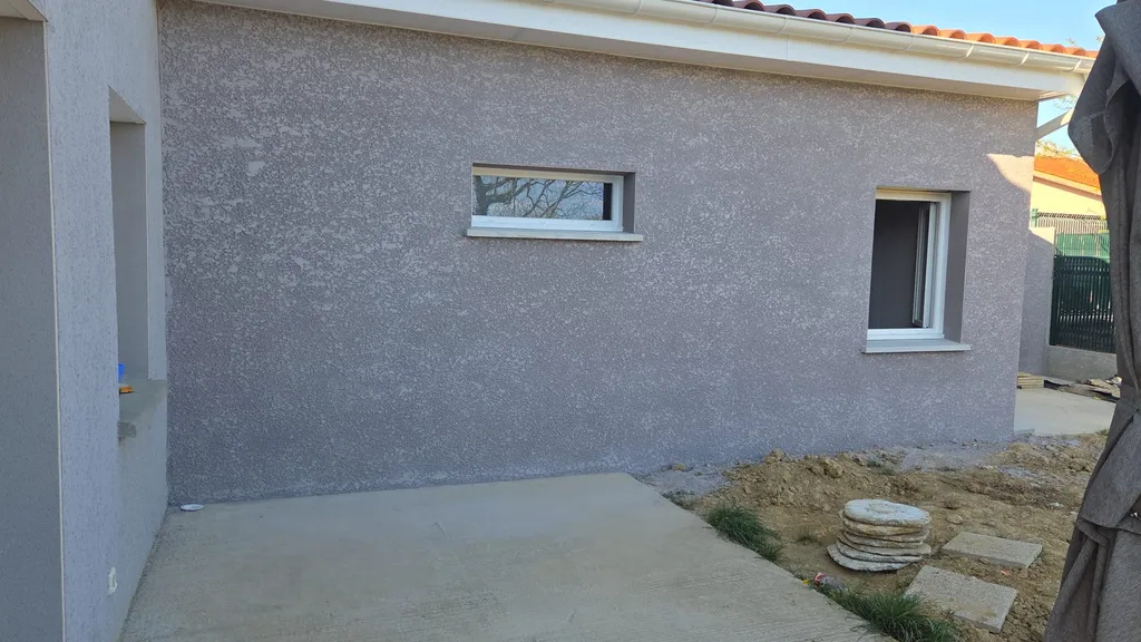 Extension terminer avec crépi sur façades