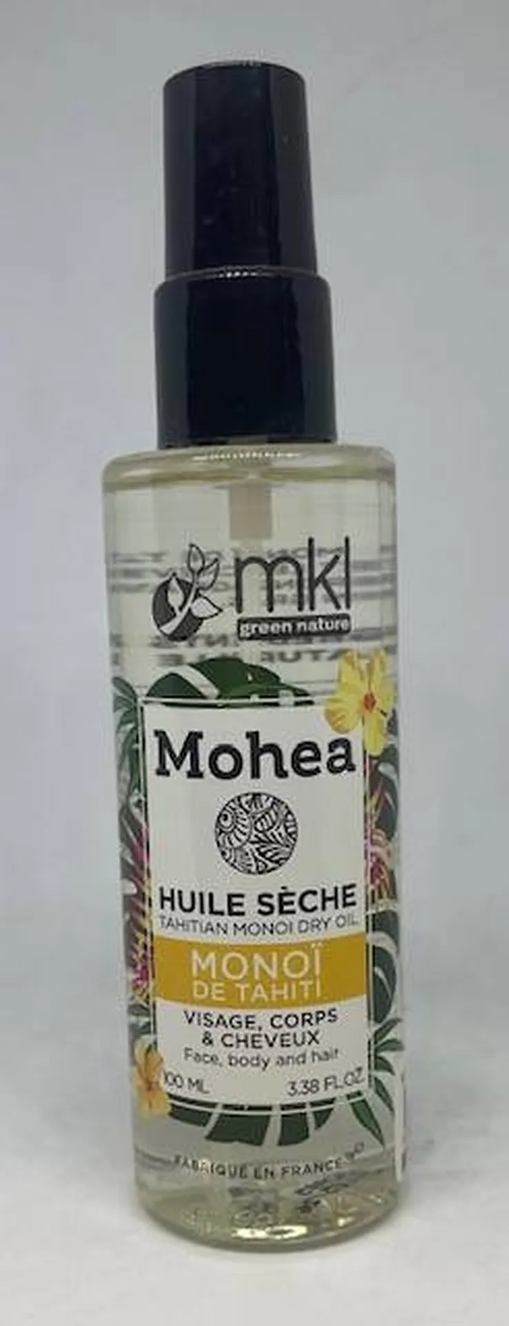 Mkl mohea Huile Sèche au monoi pour le visage, le corps ainsi que les cheveux a la pharmacie du petit Bosquet 13012 marseille 
