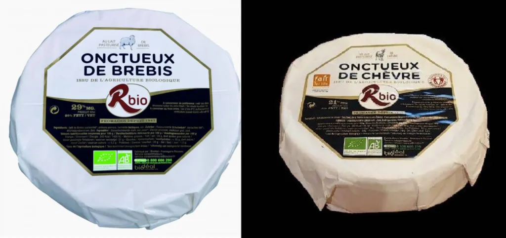 Fromages type brie au lait de chèvre et au lait de brebis