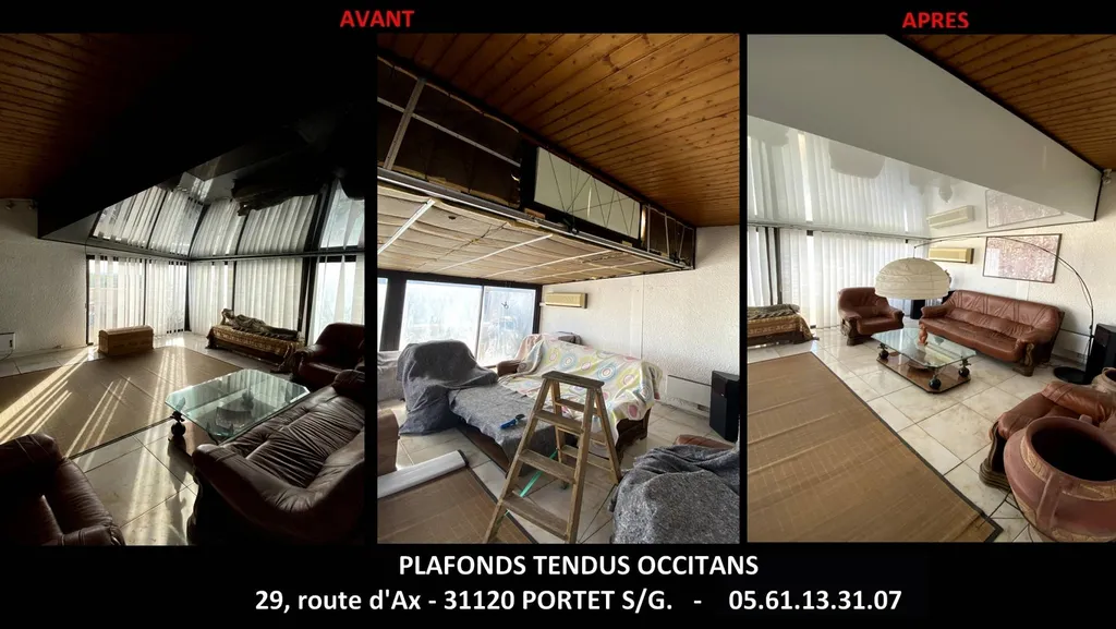 COMMENT FAIRE POUR REMPLACER LA COULEUR OU L'ASPECT DE MON PLAFOND TENDU, SUR TOULOUSE ?