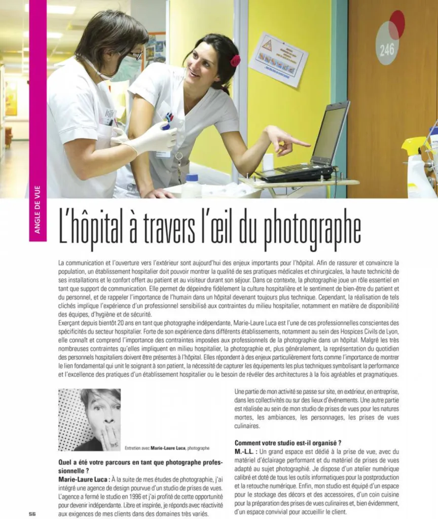 architecture hospitalière entretien avec Marie-Laure LUCA photographe