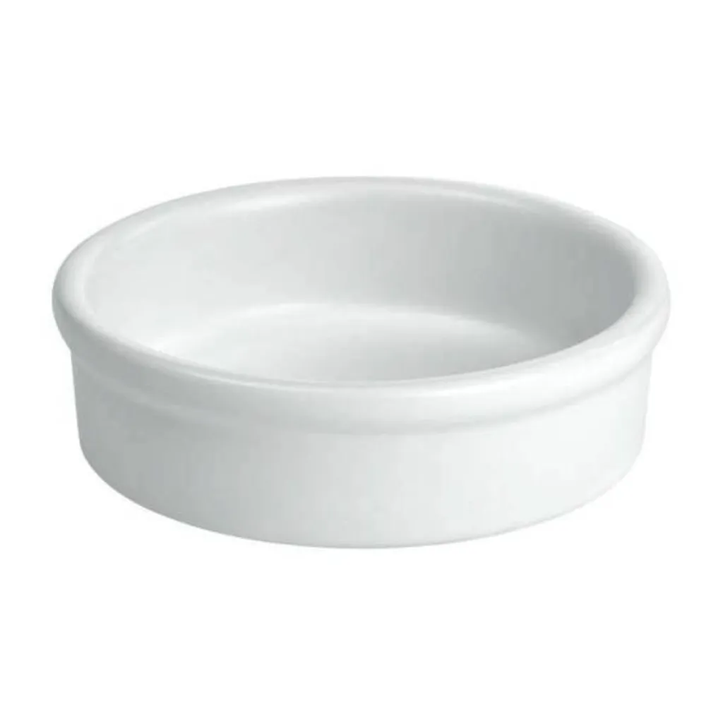 PLAT ROND BLANC 21X5CM SOLIDE POUR MANIFESTATION