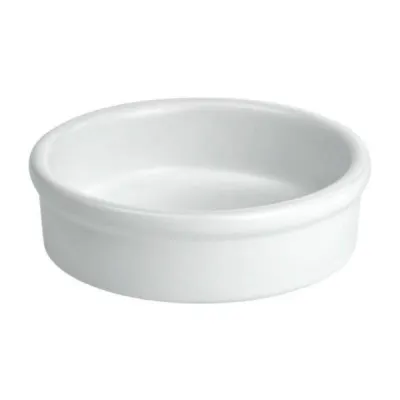 PLAT ROND BLANC 21X5CM SOLIDE POUR MANIFESTATION
