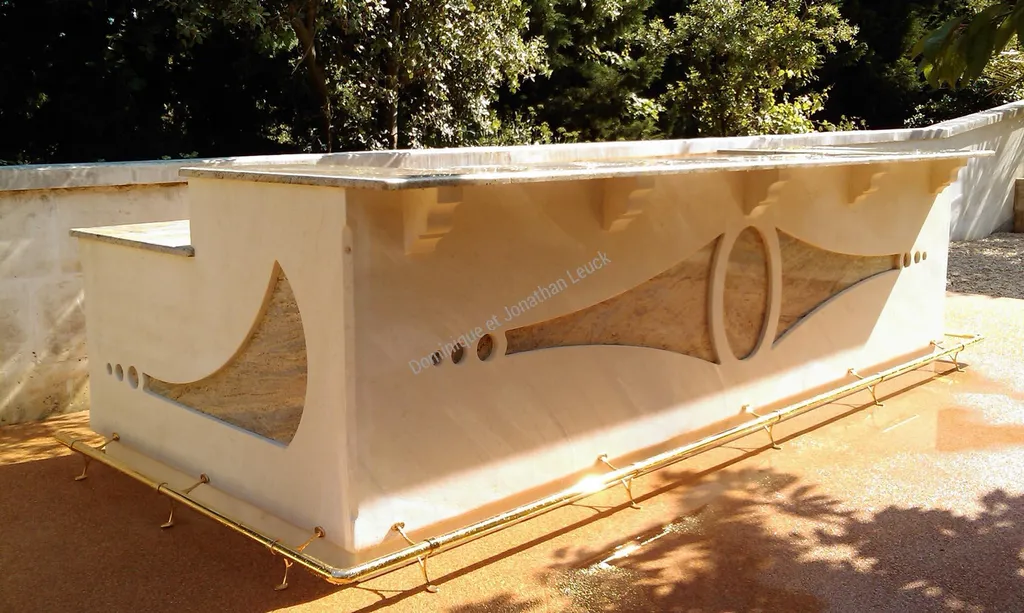 détail d'unedétail  cuisine d'été en pierre à Eygalières proche Eguilles 