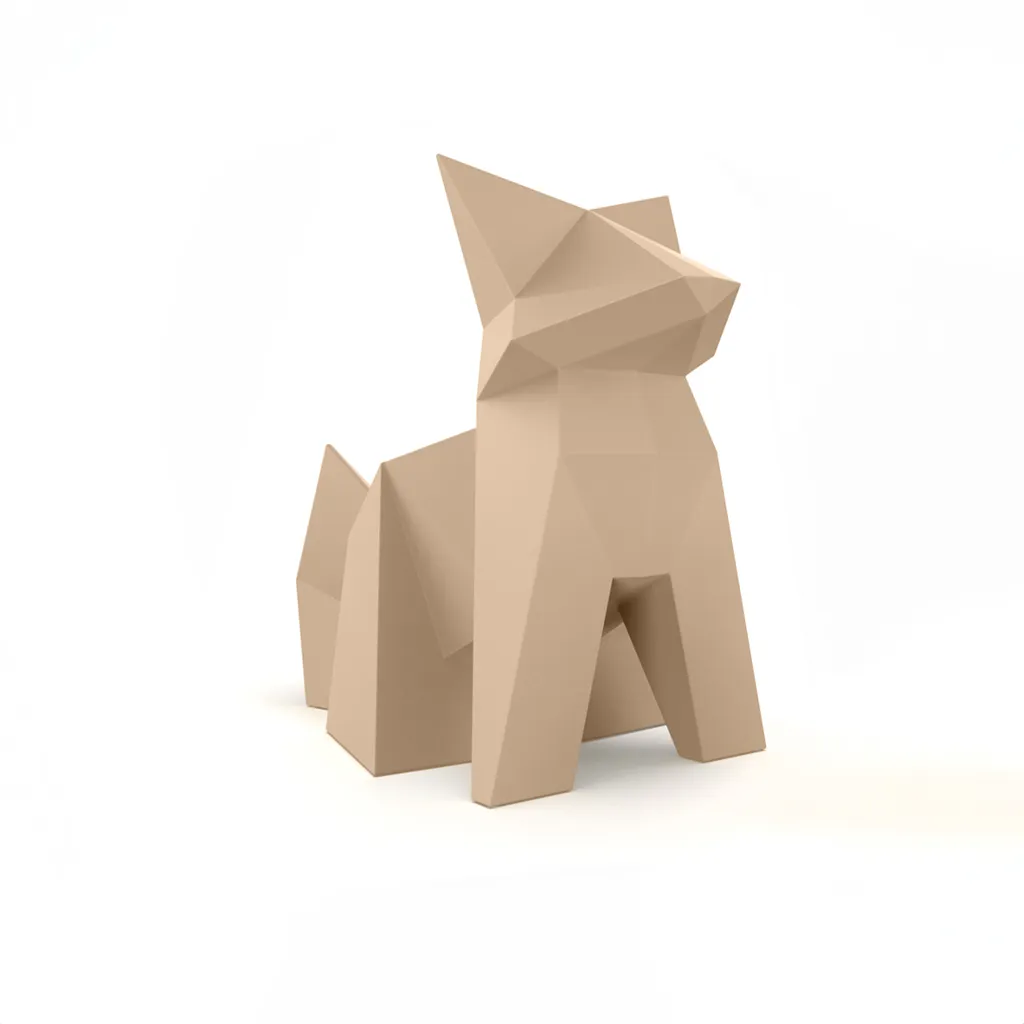 Statue renard Origami Kitsune design par Vondom disponible chez Ginette Design à Labège proche de Toulouse
