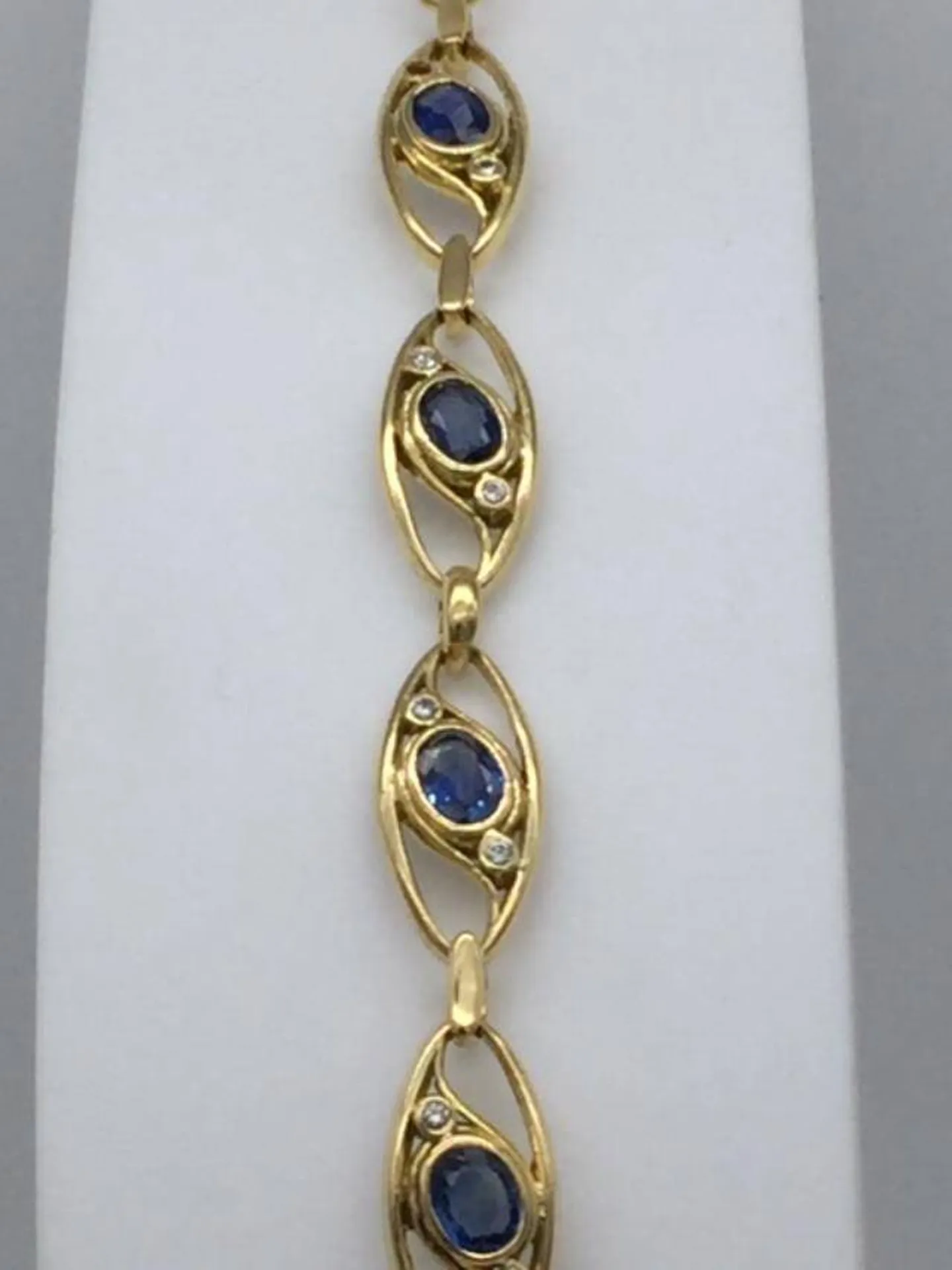 Bracelet or 750/1000ème saphirs et diamants occasion Or Ligne Biganos Bassin d'Arcachon