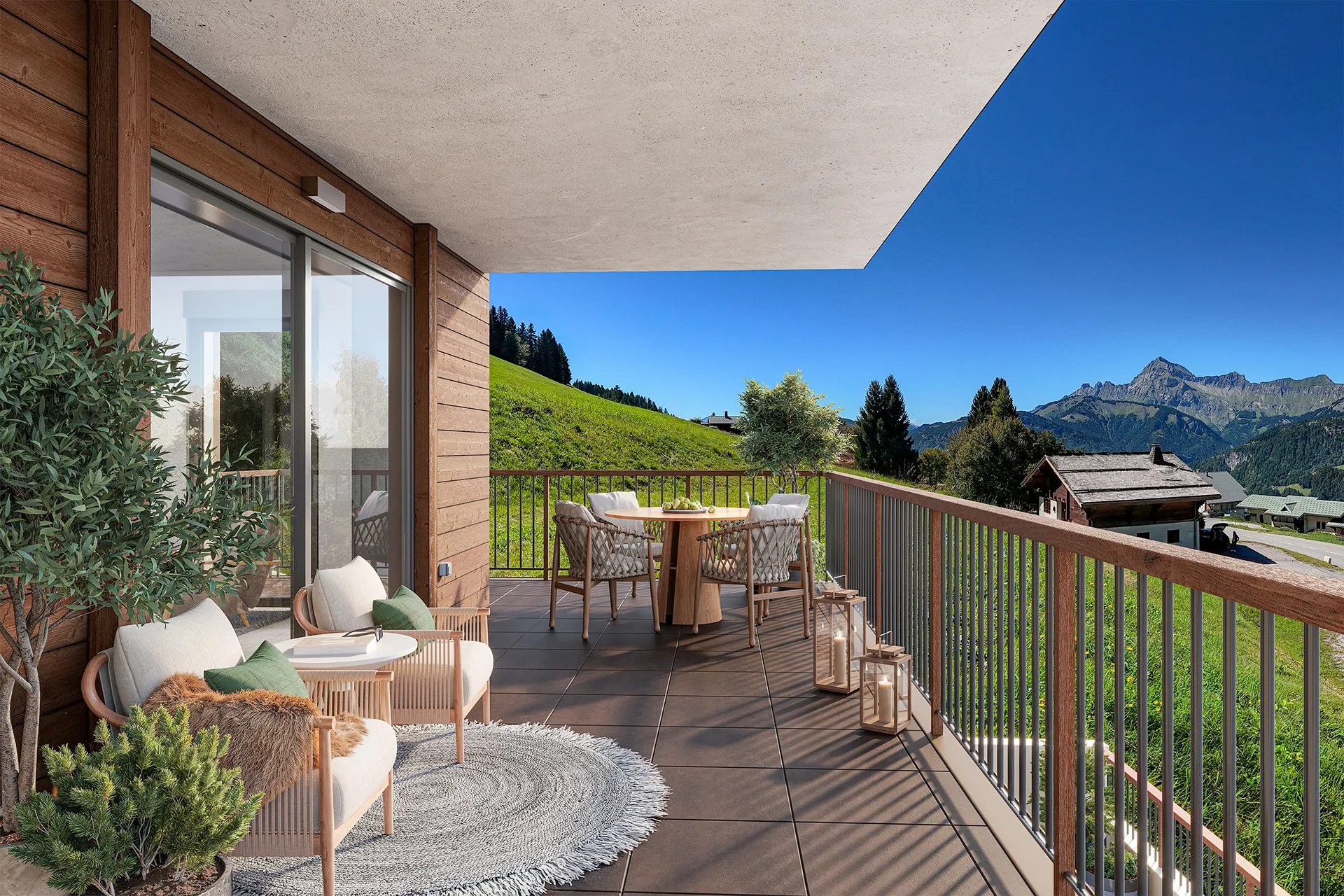 T2 avec coin montagne neuf à Crest-Voland – Balcon, parking et cave inclus