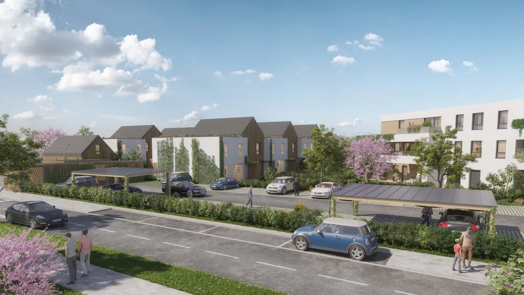 Maisons neuves avec jardin clôturé à Pfulgriesheim près de Strasbourg — 14 maisons contemporaines T4 dans le Kochersberg alsacien