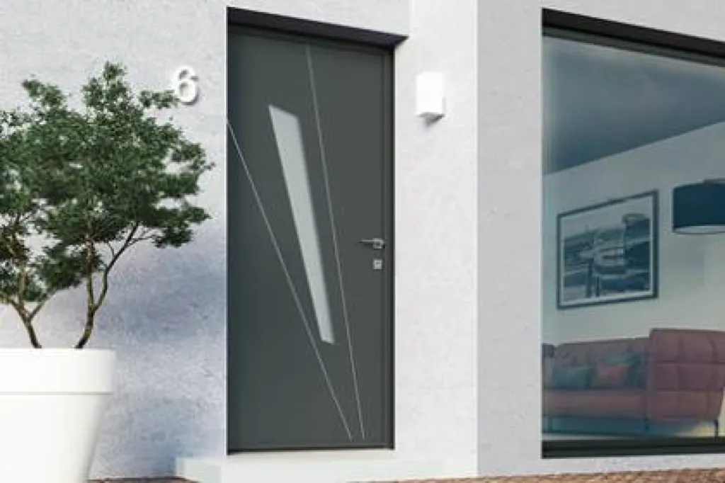 installation d'une porte d'entrée sur mesure aluminium salon de provence