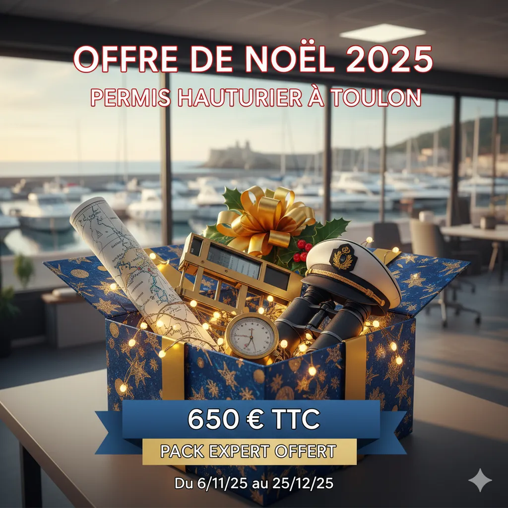 Offre Spéciale Noël 2025 : Permis Hauturier à Toulon, Le Pradet et Carqueiranne