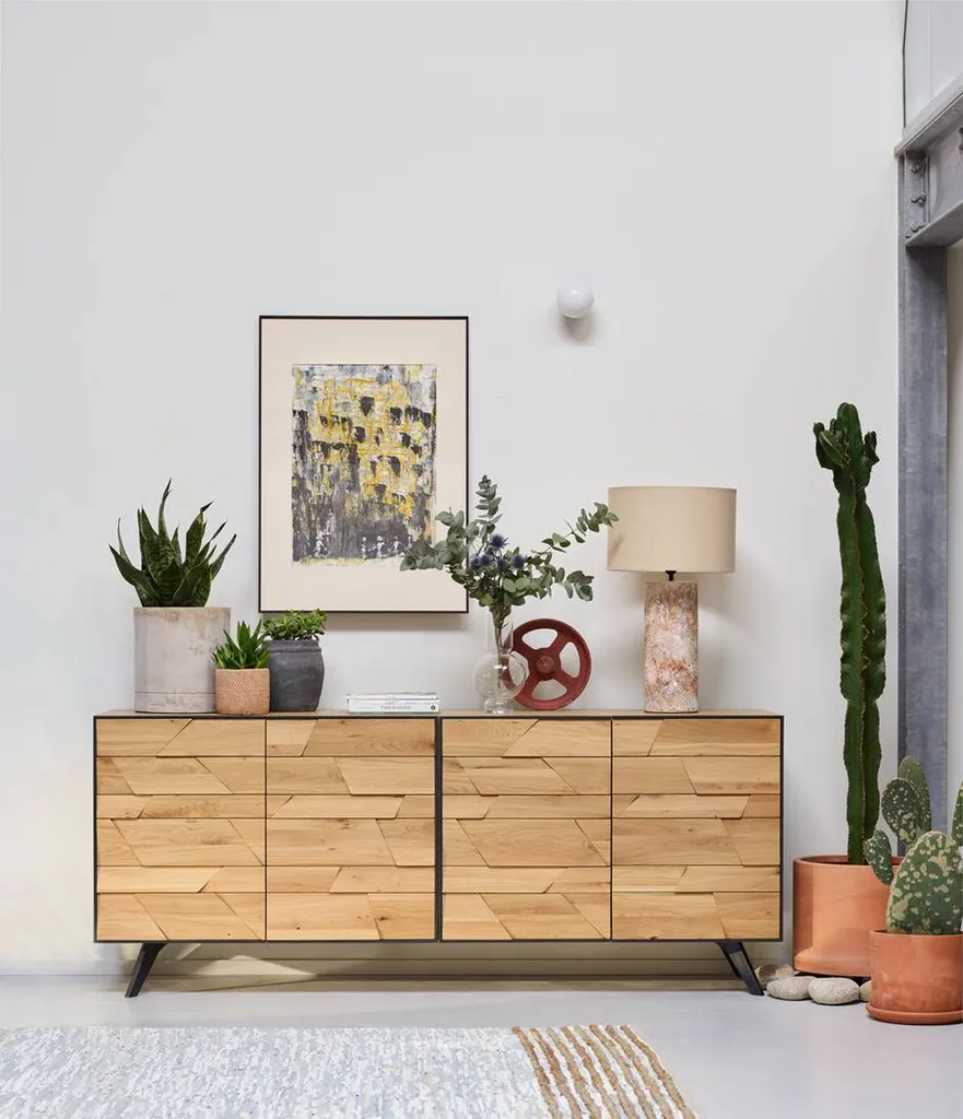 enfilade 4 portes bois et métal hyères