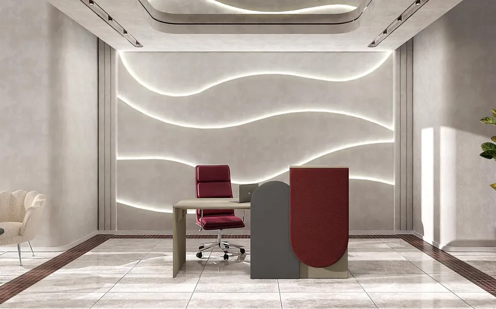 Banque d’accueil Vaero design ergonomique pour entreprises dans la région PACA bureaux modernes réception professionnelle solution personnalisée