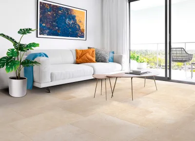 Donnez du cachet à votre sol avec du travertin opus 4 formats à Belbeuf, à deux pas de Rouen.