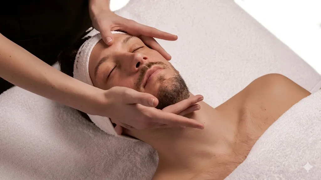 Soin visage Oxalia pour homme à Toulouse : soin hydratant anti-âge pour homme en institut de beauté