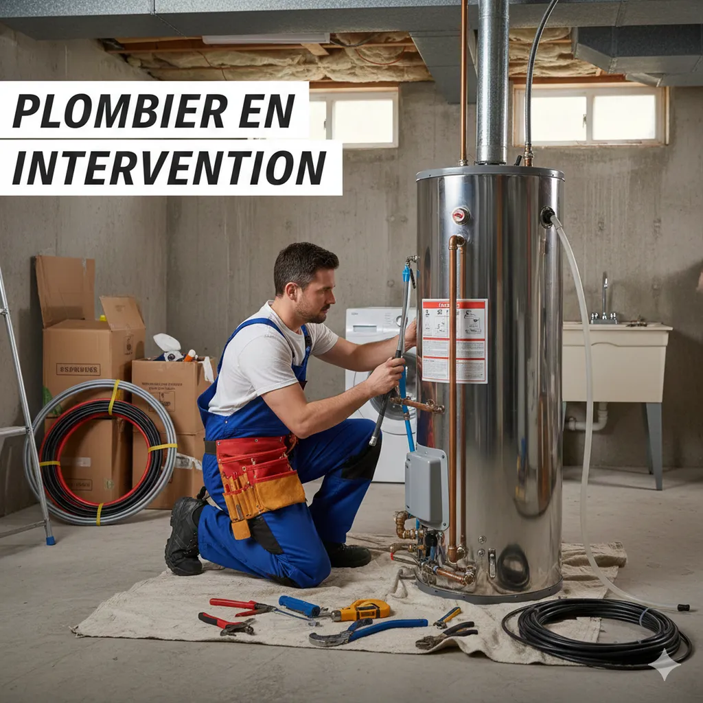 Plombier en intervention 