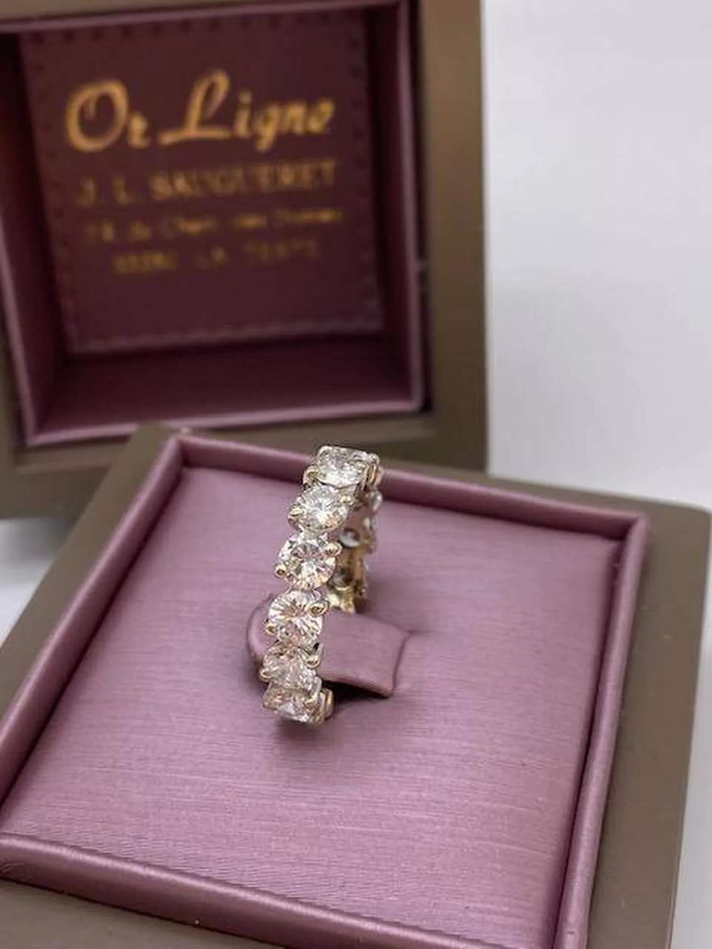Bague tour complet diamants et or blanc 750/1000ème occasion Or Ligne Bordeaux Bassin d'Arcachon