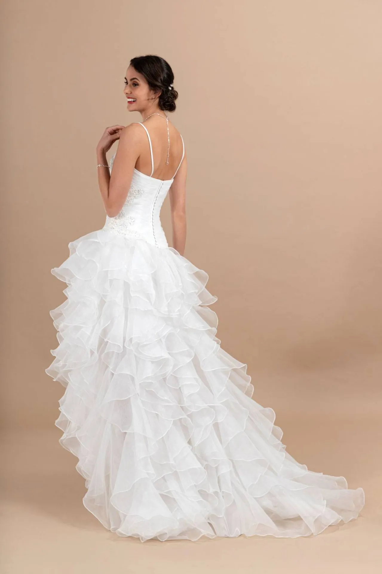 robe organza courte pour mariage civil et mairie