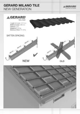 Espacement liteaux Tuile GERARD MILANO