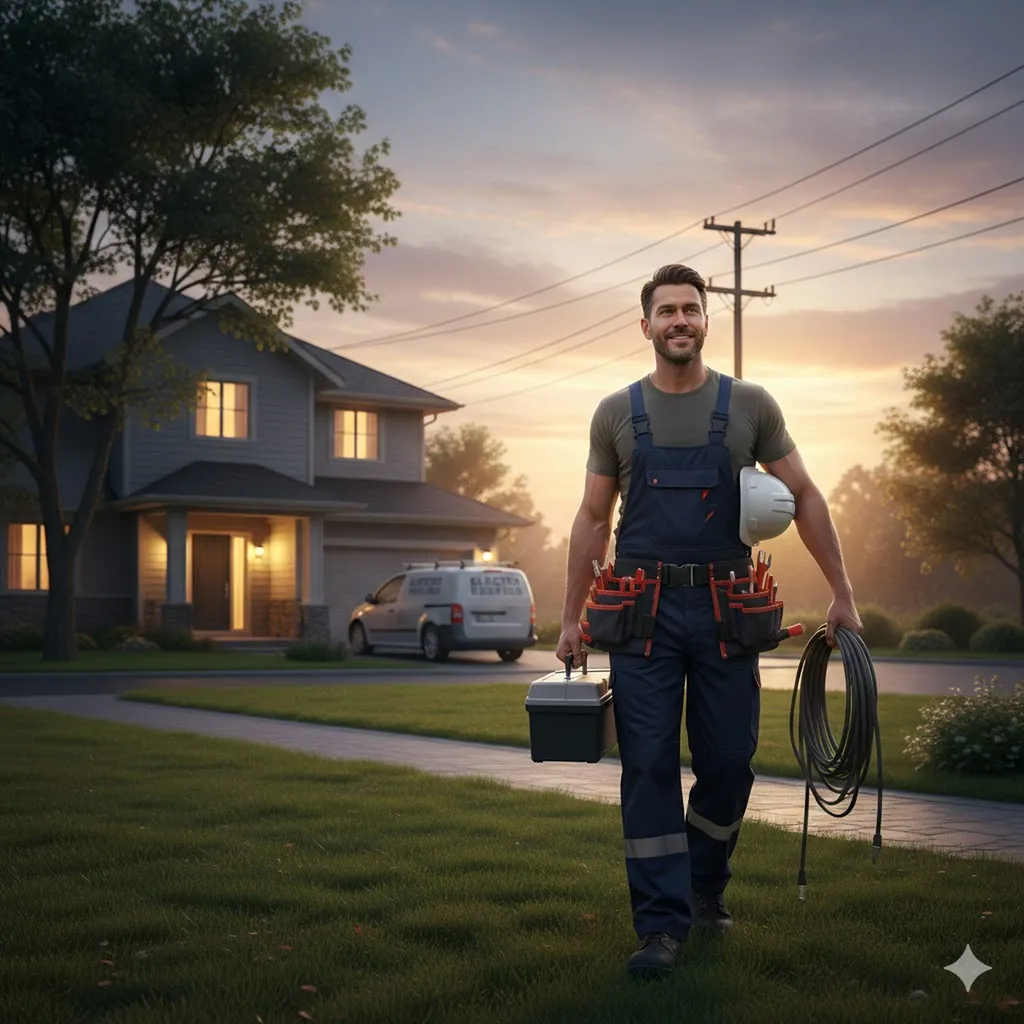 Un electricien qui répare une maison à Bordeauc
