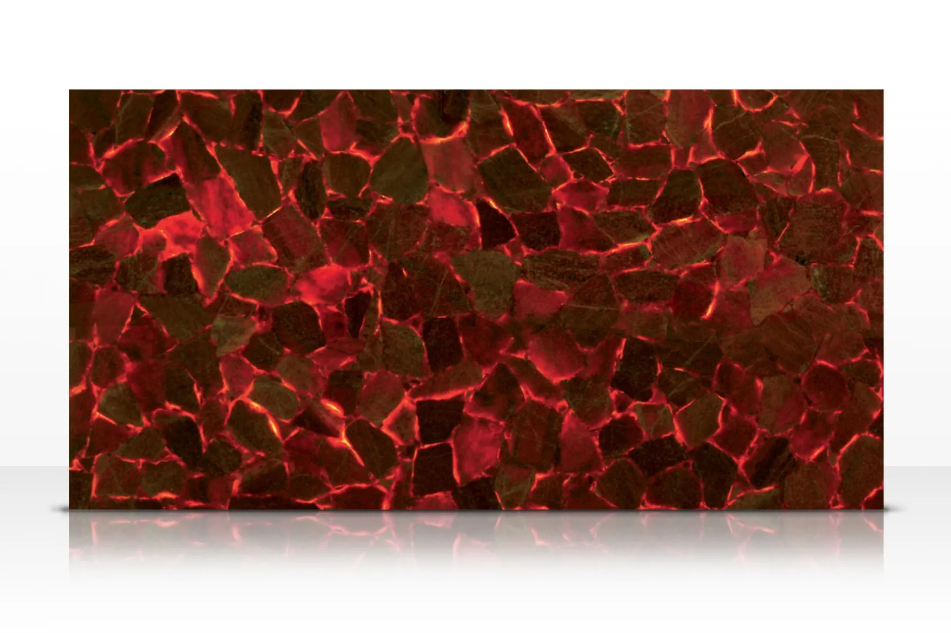 Tranche Orange Calcite rétroéclairée