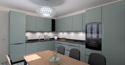 Cuisine sur mesure installée dans les Landes: table en bois massif