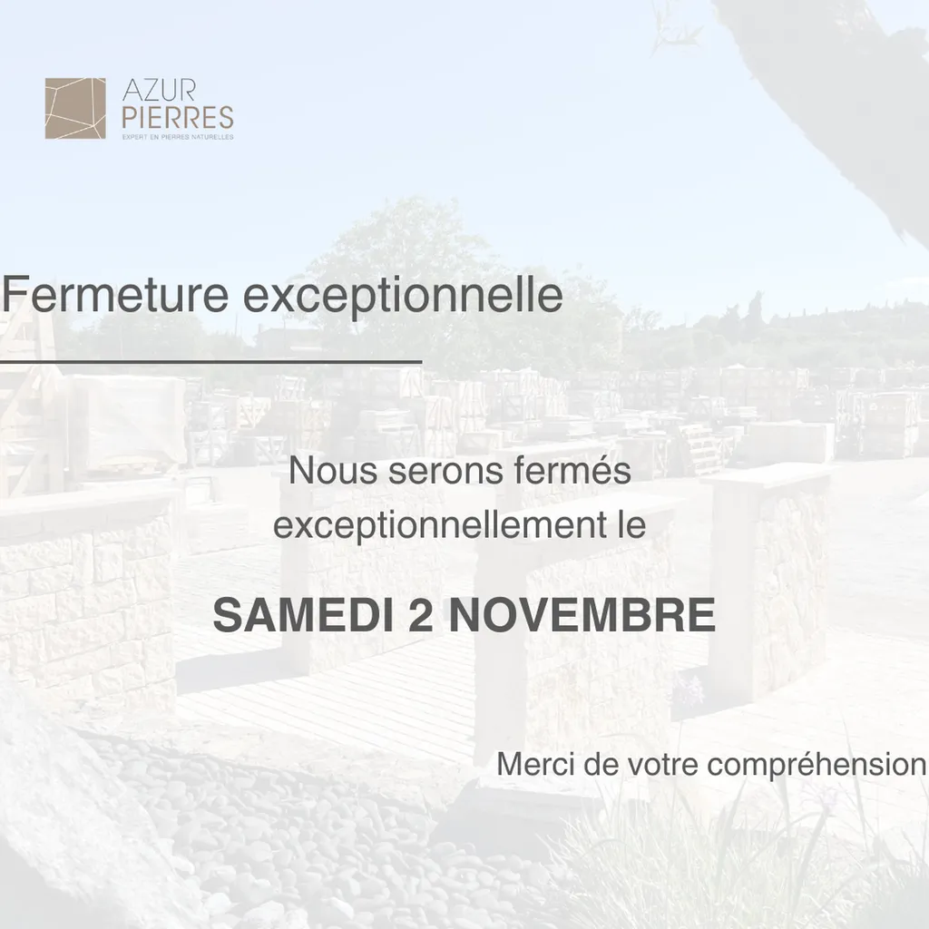 FERMETURE EXCEPTIONNELLE