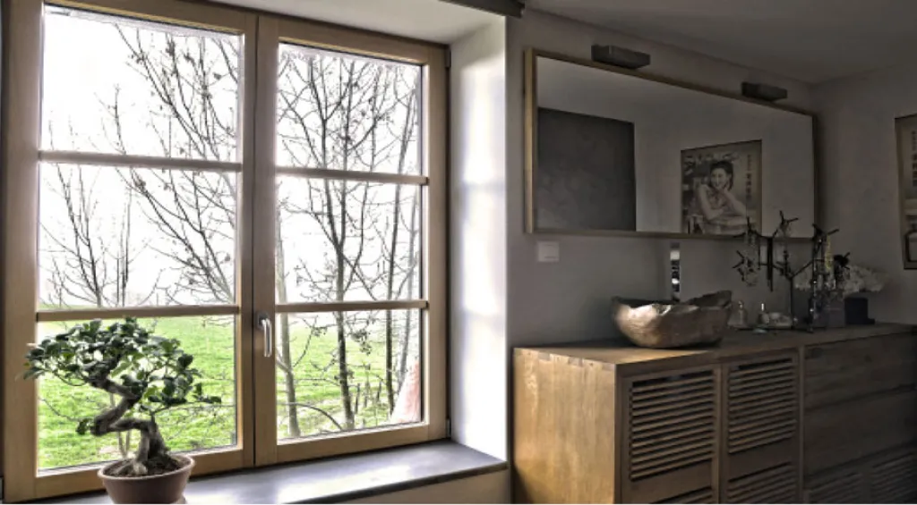 Fenêtre hybride Minco avec bois et aluminium
