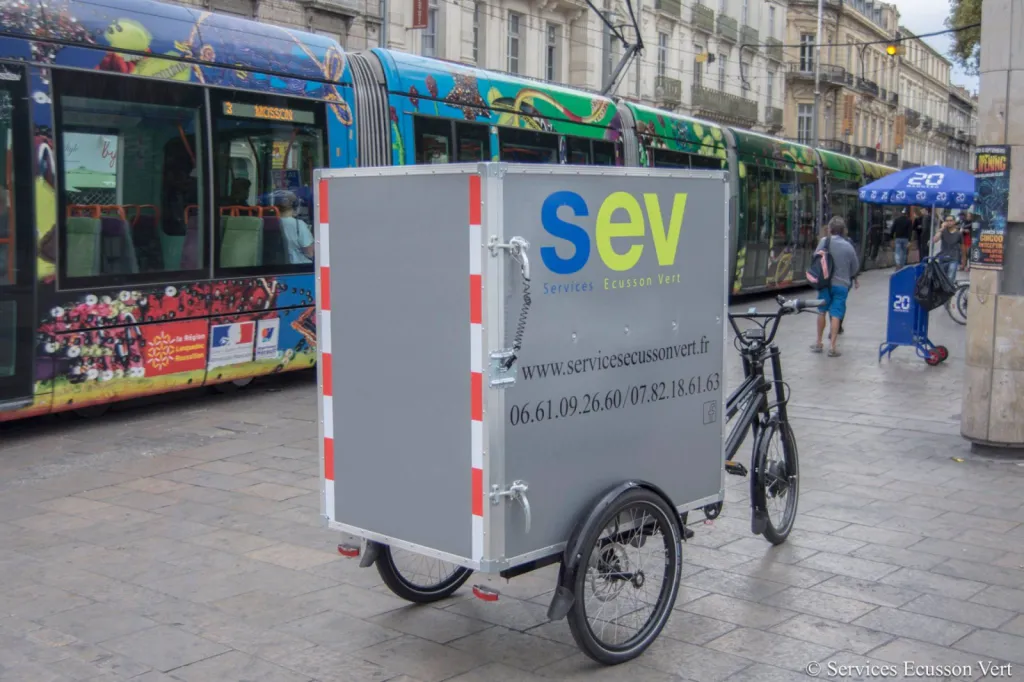 Nos triporteurs dans l’écusson de Montpellier 