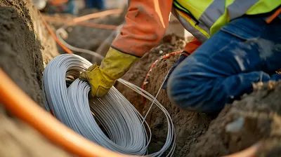 Enfouissement de câble fibre pour particuliers sur Mimizan et les Landes