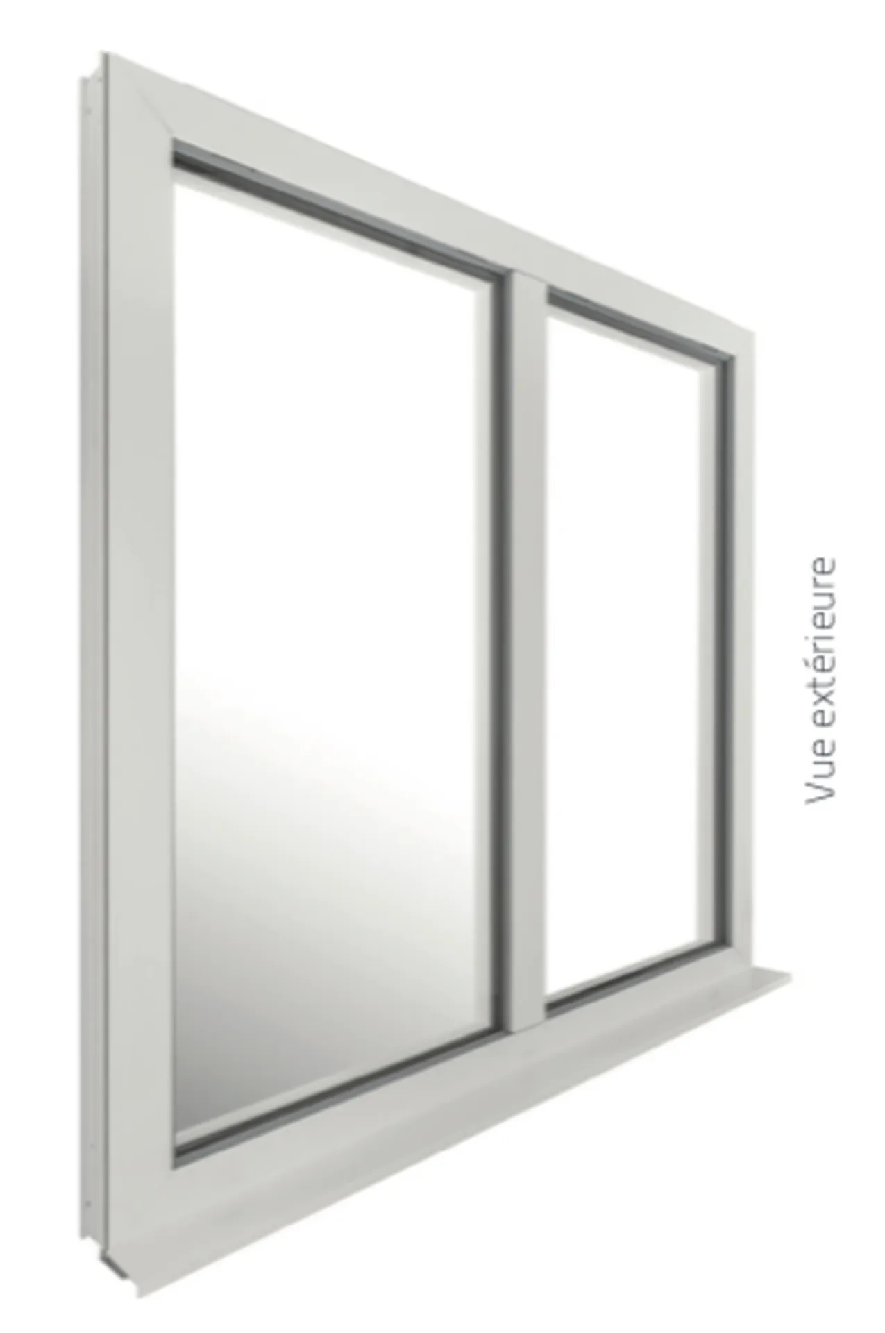 Fenetre alu vue de l'extérieure à cabries calas