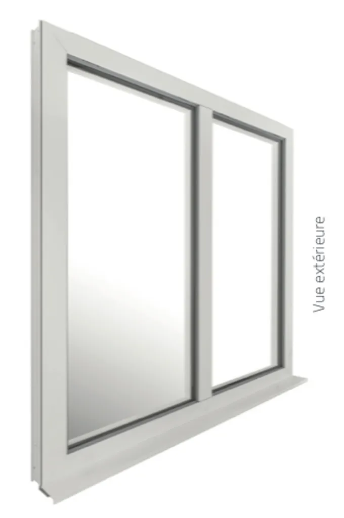 Fenêtre alu vue de l'extérieure à cabries calas