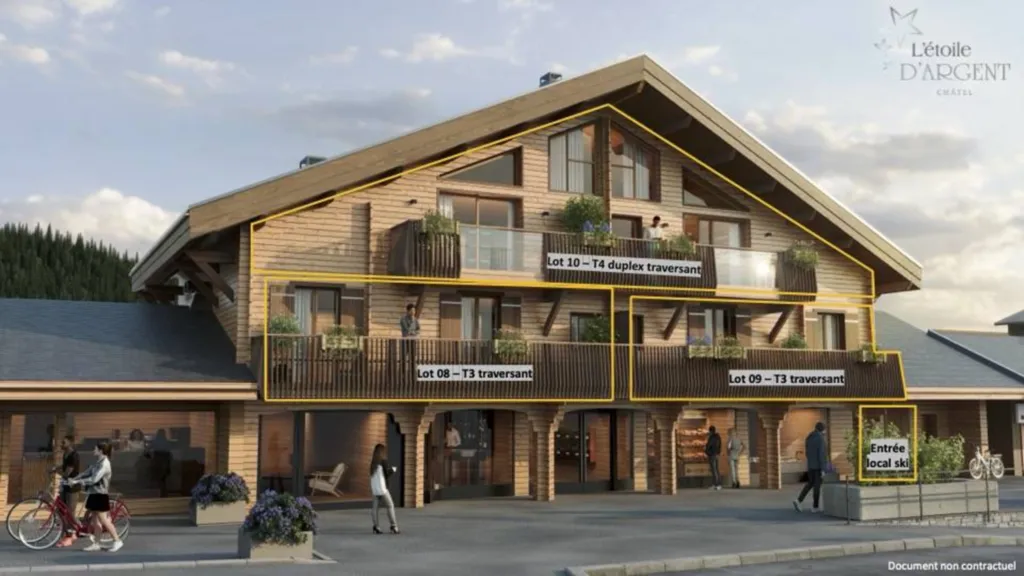 Magnifique T4 Duplex haut standing – 145,56 m², 2 balcons, 2 parkings, Résidence L’Étoile d’Argent à Châtel