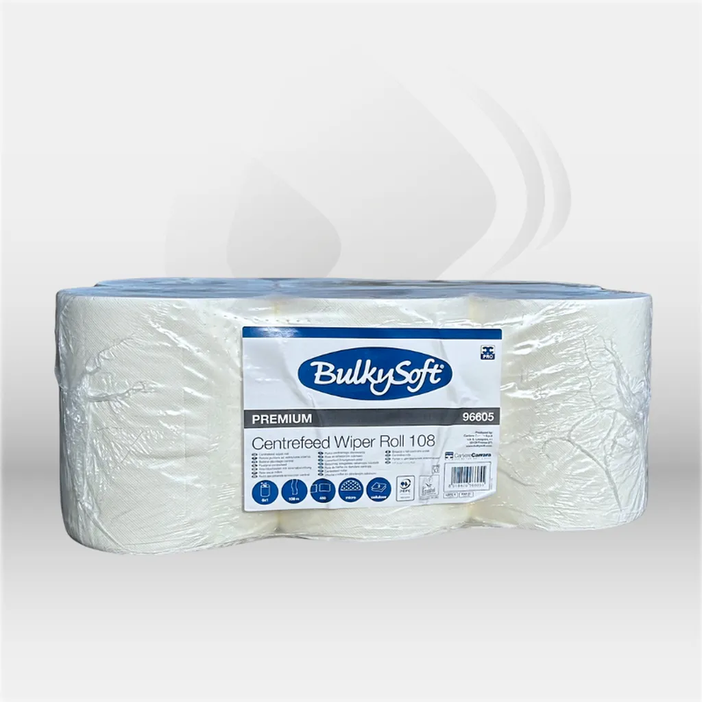 Bobine d'essuyage 450 formats 2 épaisseurs à dévidage central Celtex Bulkysoft, agréée contact alimentaire, lot de 6 rouleaux – disponible à Mont-de-Marsan, Landes (40), Nouvelle-Aquitaine et toute la France