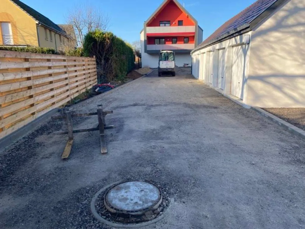 Terrassement pour un lotissement pour pose de pavé à Strasbourg 