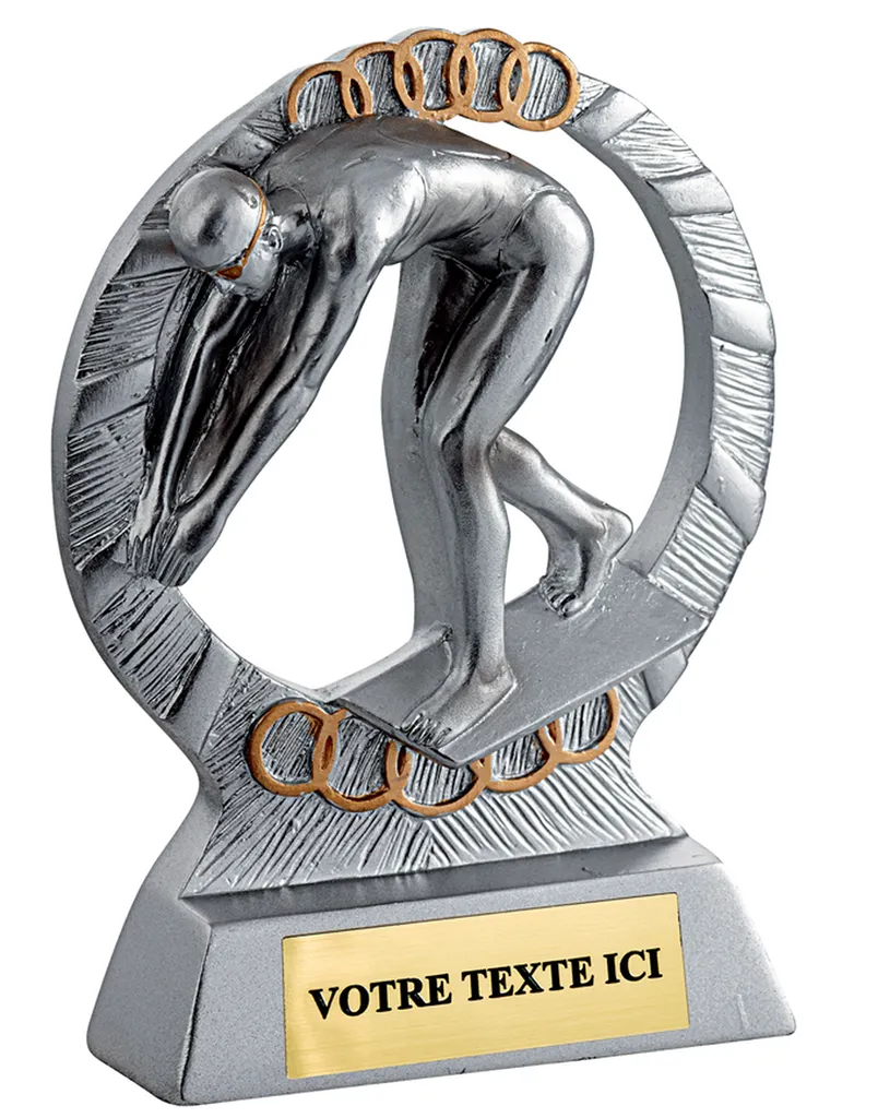 TROPHEE NATATION N°5 RESINE - HAUTEUR 11 CM