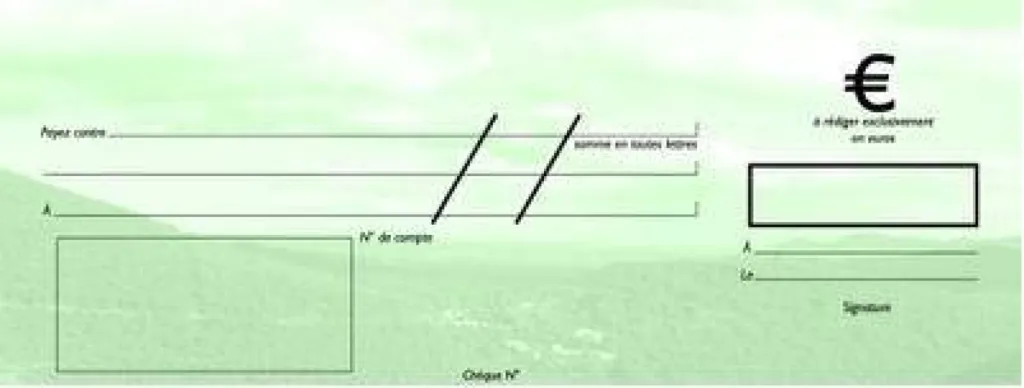 paiment par chèque ou par virement