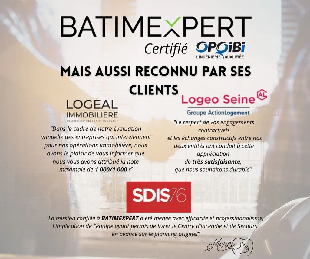 BATIMEXPERT RÉCOMPENSÉ POUR LA RÉALISATION DES MISSIONS SPS ET OPC