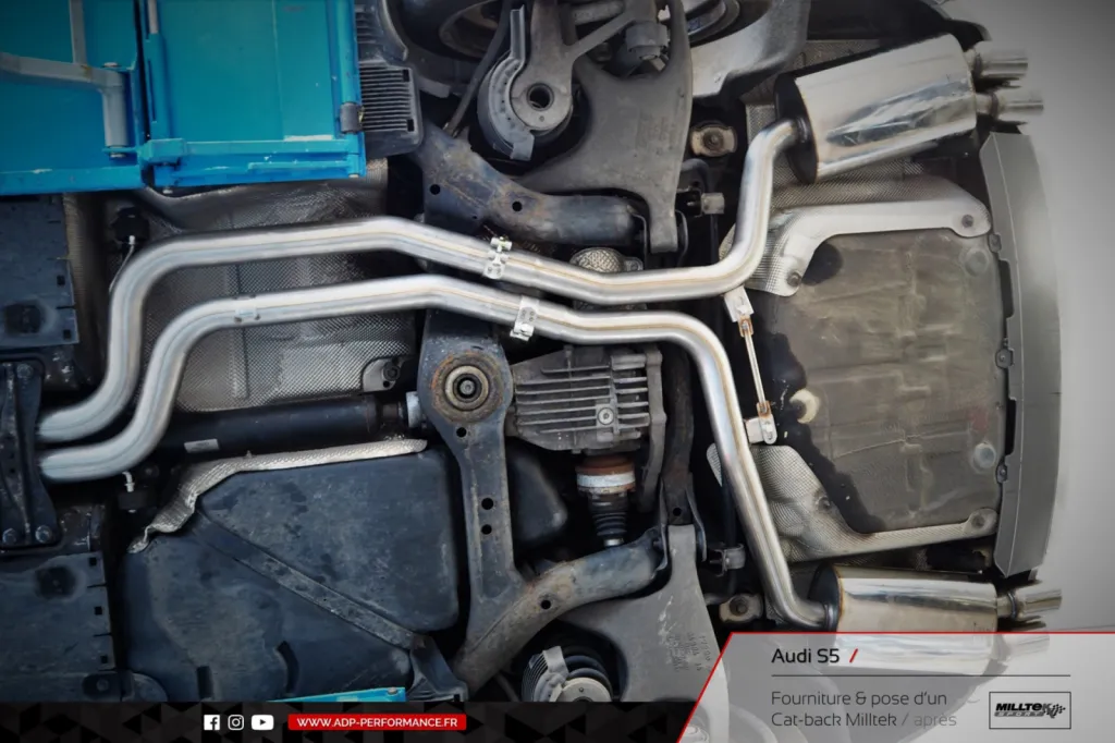 Ligne d'échappement Cat-back Milltek Audi S5 Toulon - ADP Performance