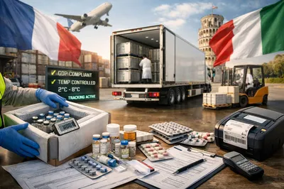 Transport de médicaments de la France vers l’Italie