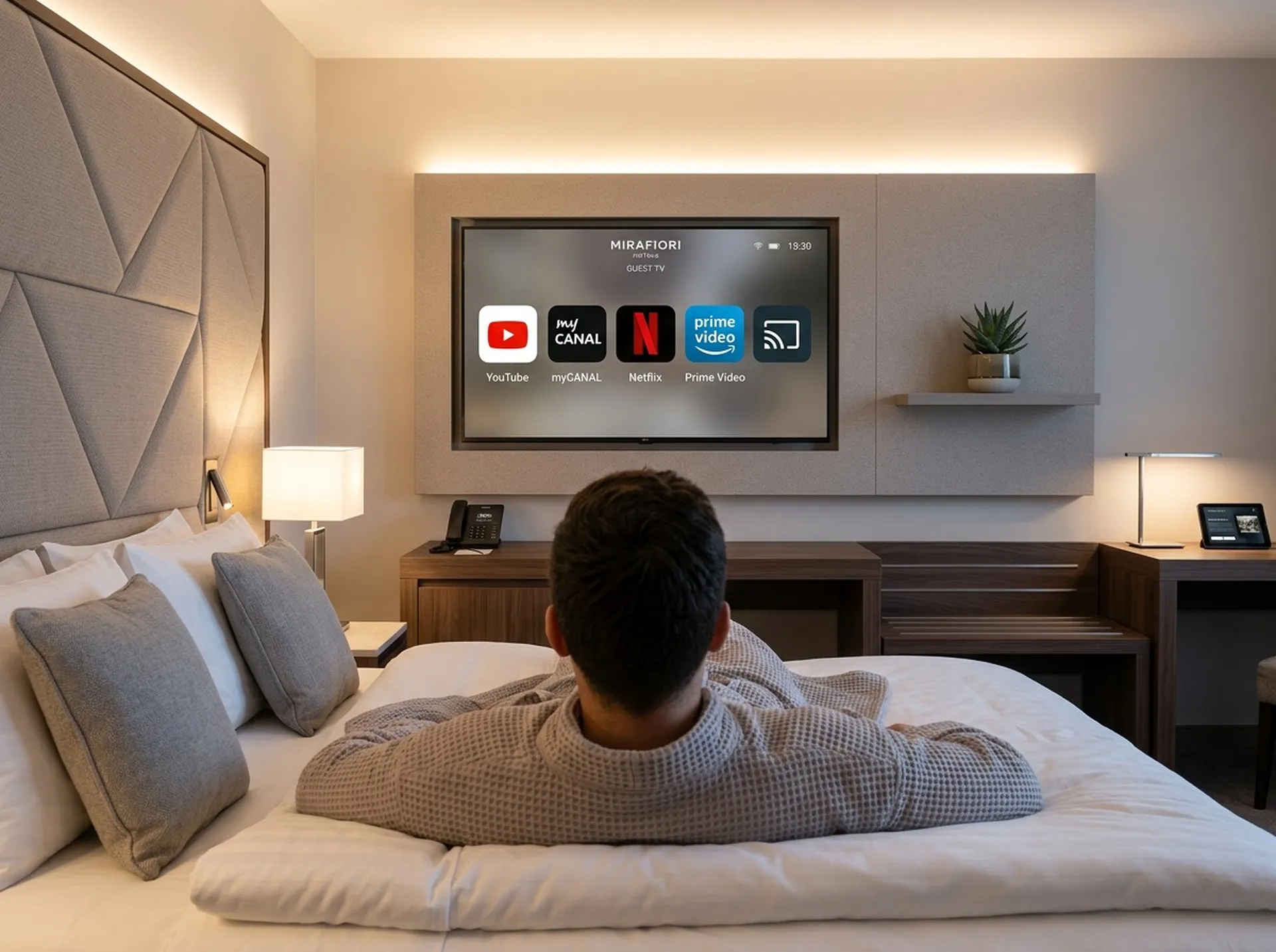 Solution de streaming professionnelle pour les hôtels cliniques et hébergements de tourisme