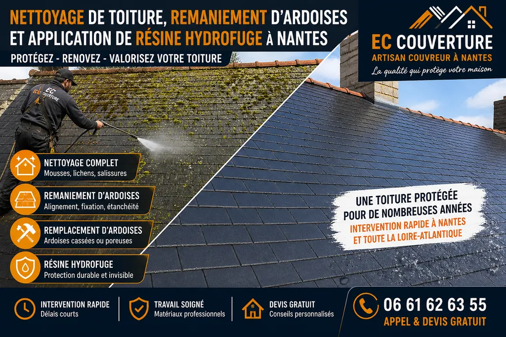 Réparation de toiture à Nantes couvreur compétent