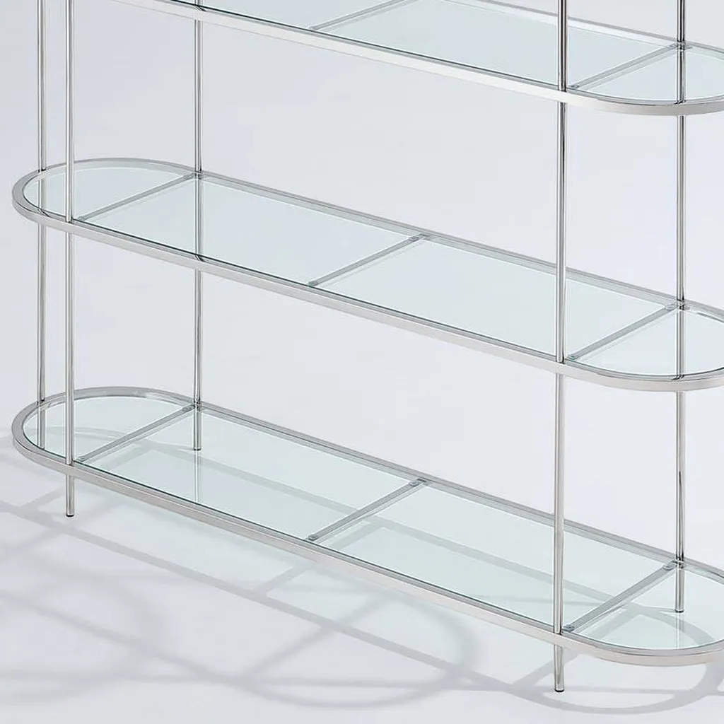 étagère en verre et chrome Nice